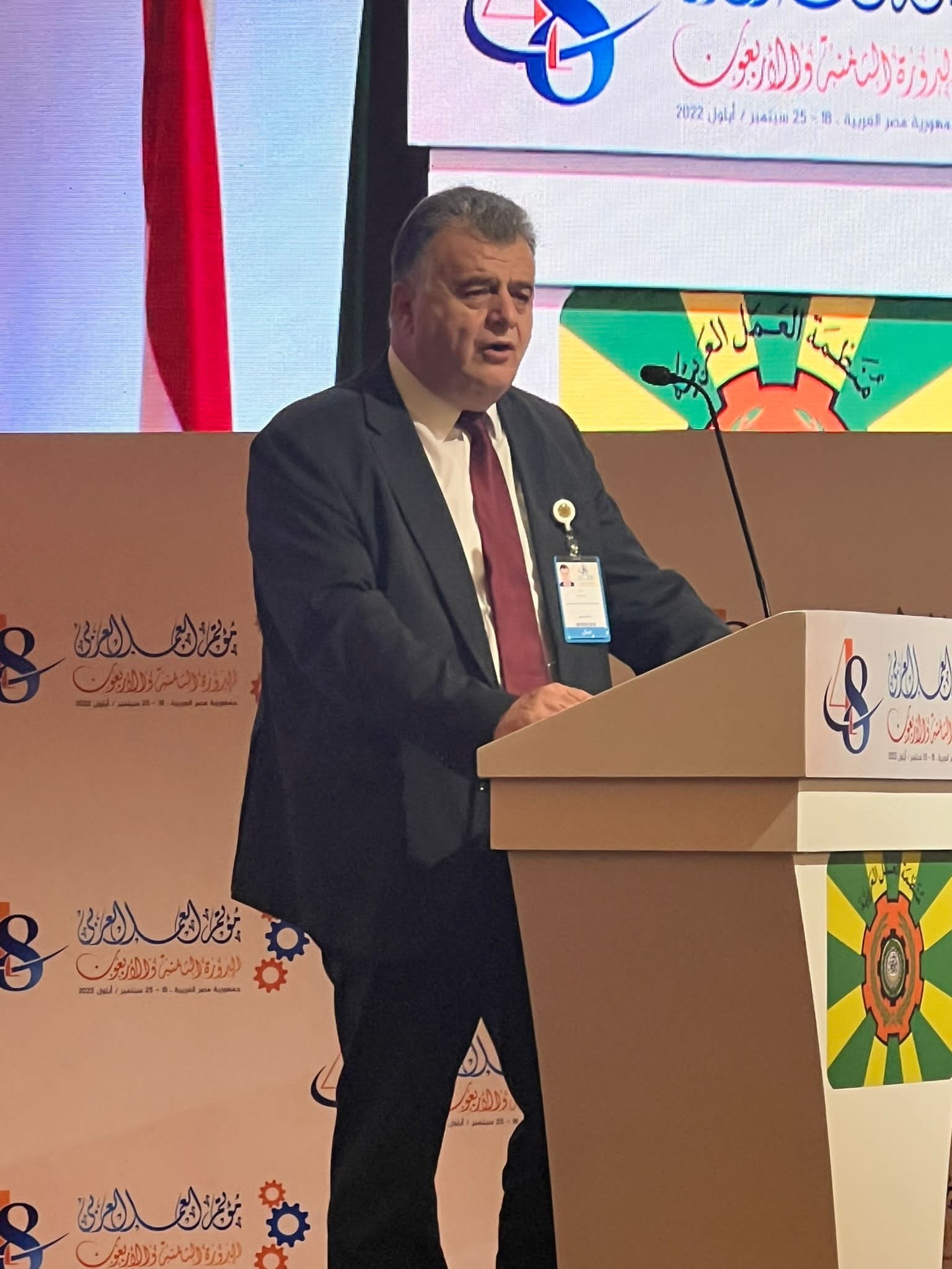 سعد: العرب مدعوون لدعم فلسطين للانضمام كدولة، لمنظمة العمل الدولية