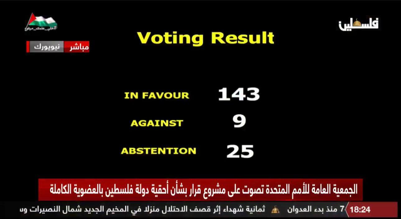 شاهر سعد: يرحب بقرار التصويت الكاسح لصالح دولة فلسطينية  في جمعية الأمم المتحدة