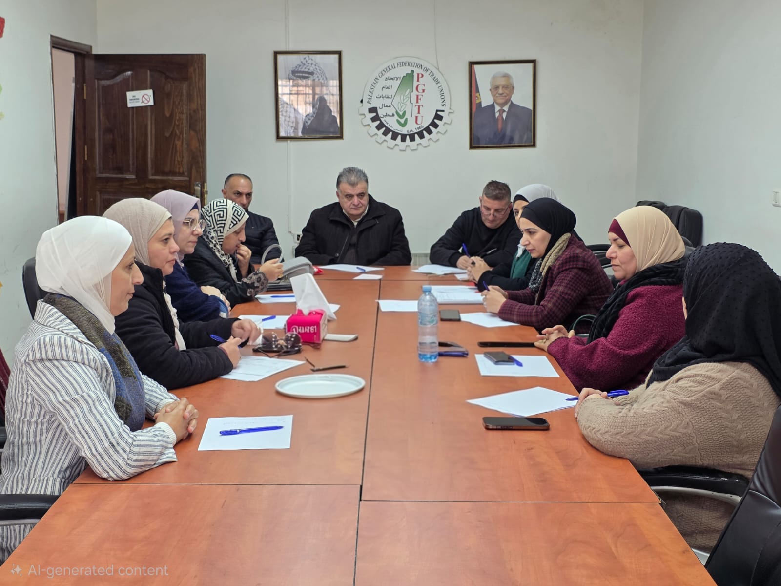 سعد يلتقي اعضاء الهيئة الادارية للنقابة العامة للعاملين في رياض الاطفال